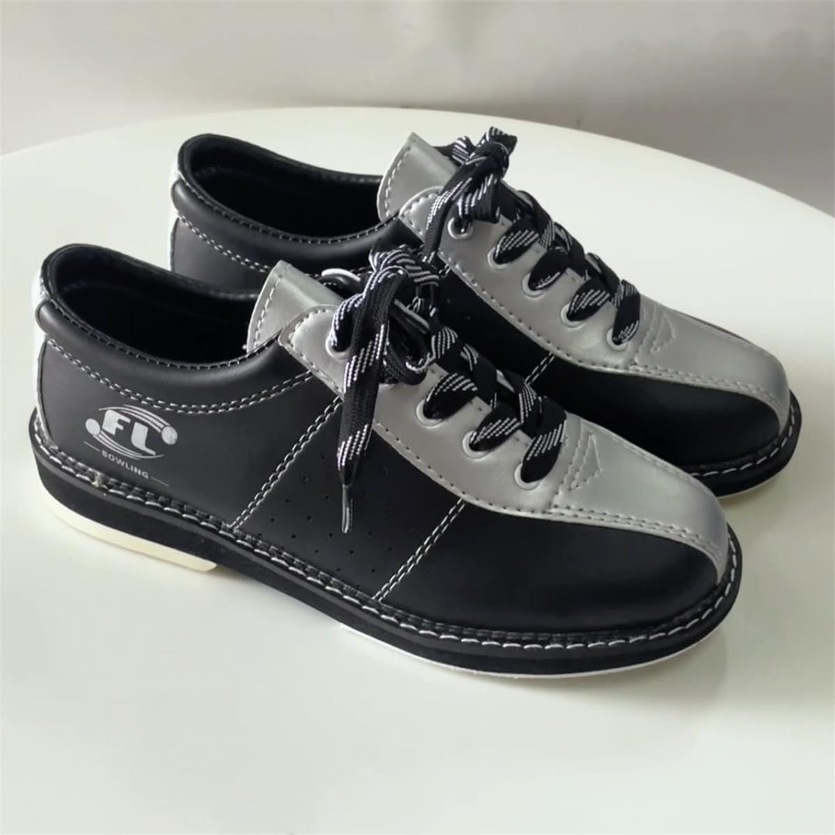 VEACAM Scarpe da Bocce da Bocce Indoor di Grandi Dimensioni da Uomo e Donna, Scarpe da Bowling con Lacci e Ammortizzazione Scarpe Sportive