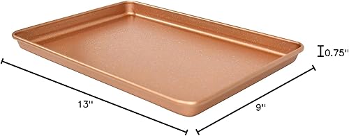 Miniatura 6 de casaWare 13 x 9 x 1 pulgada Ultimate Series - Molde antiadherente de cerámica con revestimiento antiadherente para galletasgelatina (granito oro
