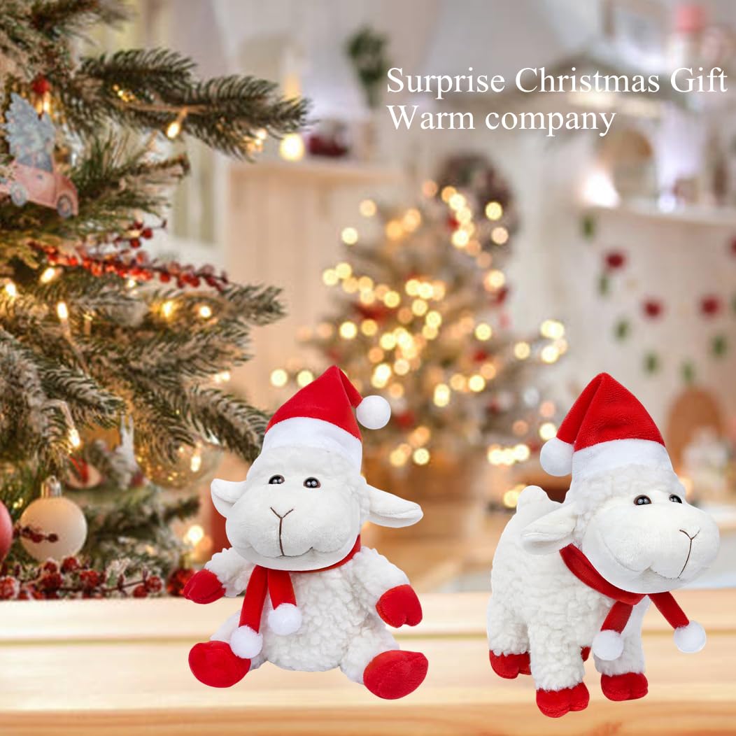 FRANKIEZHOU Sheep Stuffed Animal 3-Piece Set - Sitting, Standing, Kneeling Lamb Plush Toys For Kids - View #12