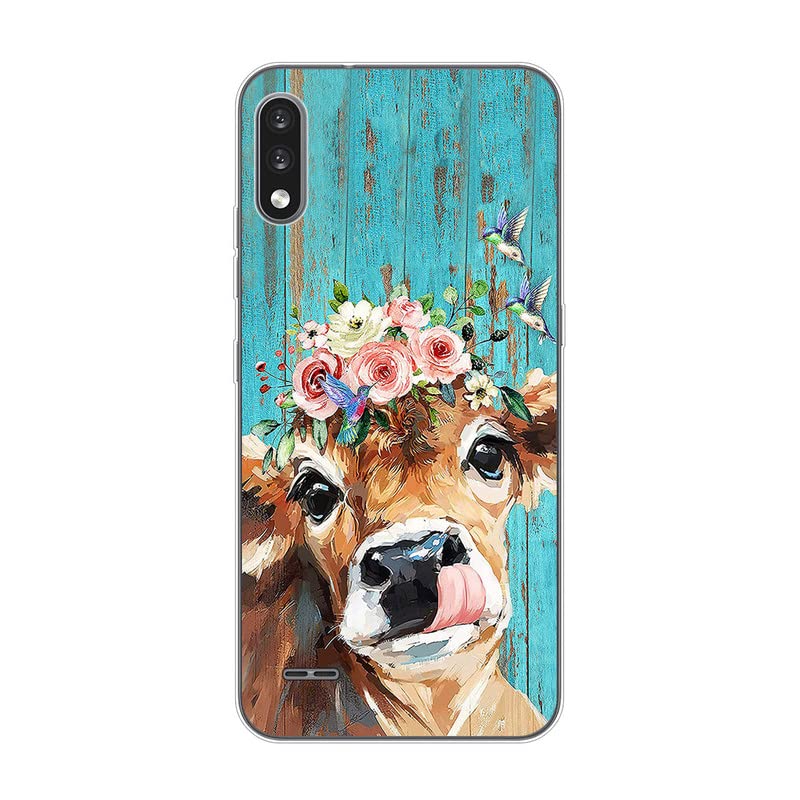 KARTXITAI Cover Compatibile con CUBOT P60 Custodia Trasparente Slim in Silicone TPU con Assorbimento degli Urti e Anti-Graffio-Stelle,luna,nuvole,cielo