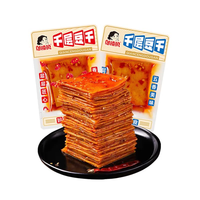 邬辣妈 千层豆干 混合口味 豆腐干 零食 辣条 latiao tofu Chinese snacks Chinese food 560g