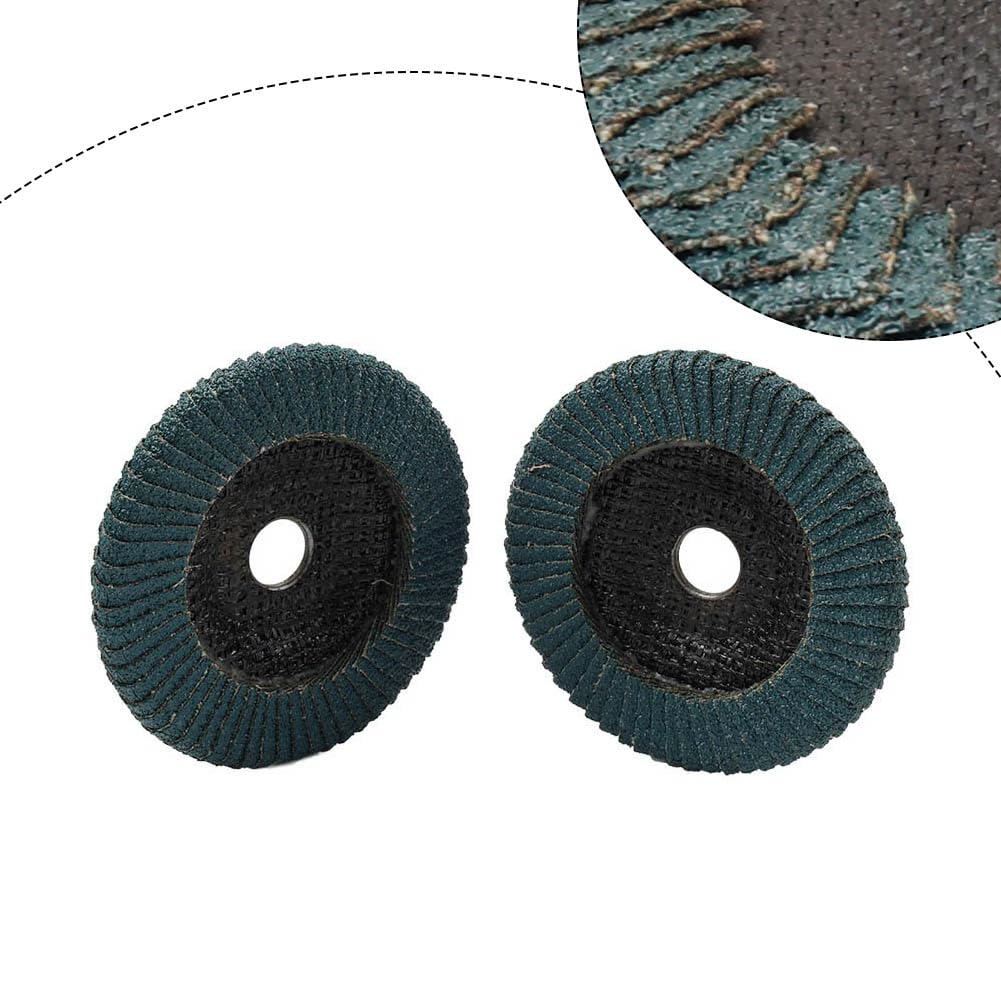 Newsmarts 2pcs 115mm Flap Polishing Grinding Wheel U-Shaped Disc Buffing Scouring Pad Angle Grinder Plastic Blue