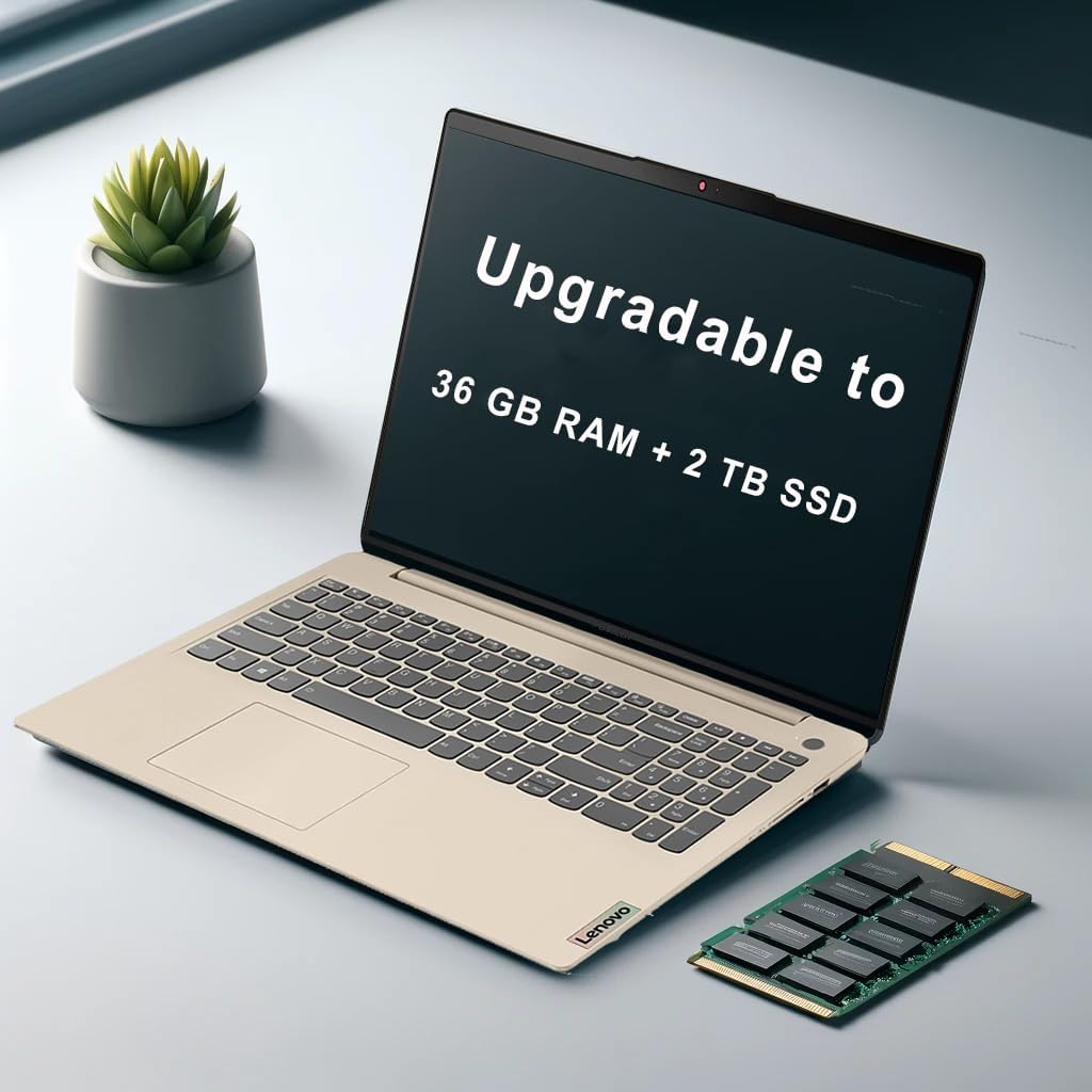 Lenovo IdeaPad Thin and Light Laptop, 15.6" FHD (1920x1080) Display, AMD Ryzen 5 5500U Processor (Beats i7-1185G7), Fingerprint Reader, Backlit Keyboard, Windows 11 Pro (36GB RAM | 1TB PCIe SSD)