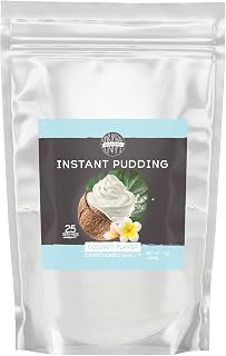 Birch & Meadow 1 lb, Coconut Instant Pudding, Mix in Minutes, Snack, Filling, Dessert