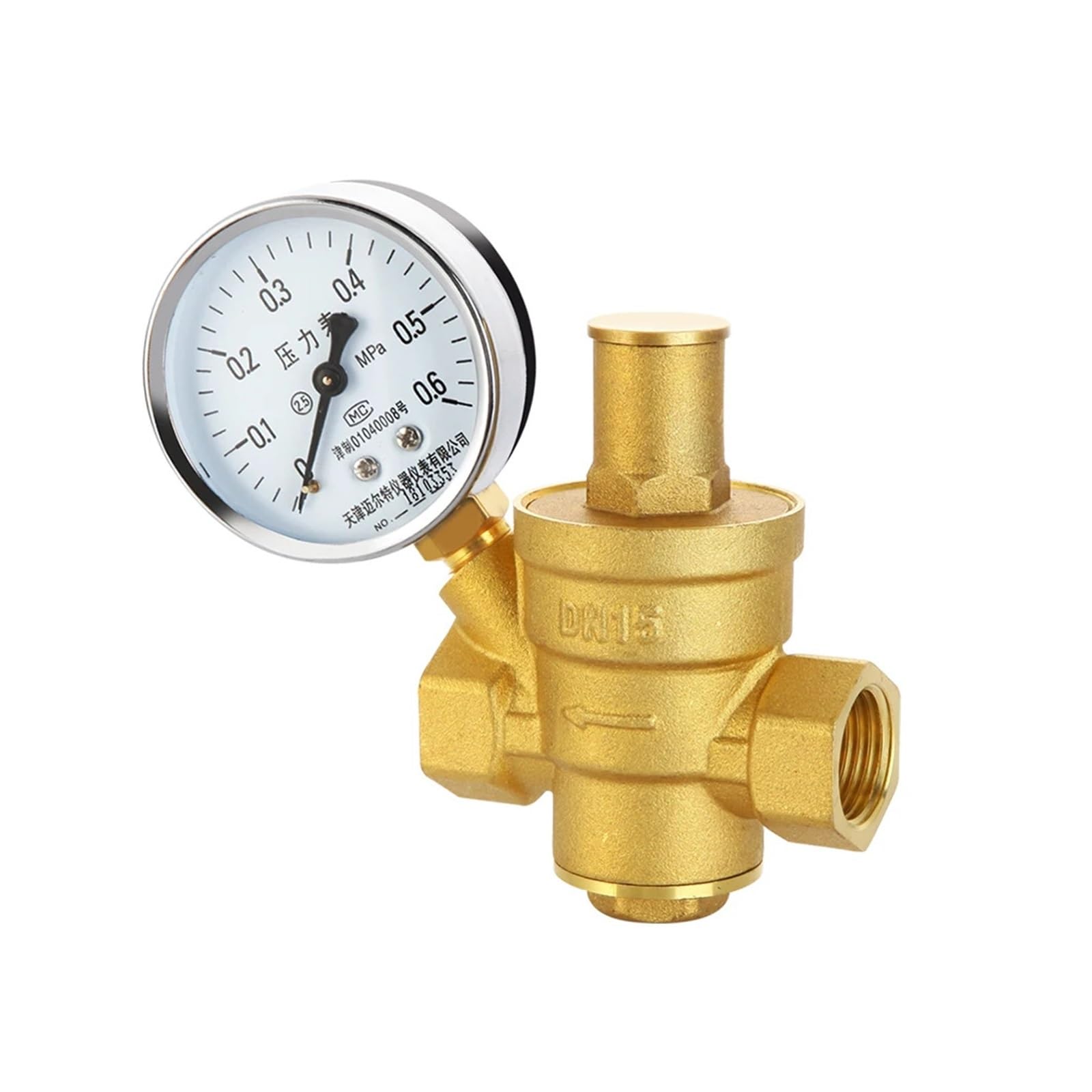 Ozliyy 3/4 1Pcs Brass Pressure Reducing Valve With Gauge,Water Regulator, 1/2 ",",1"(")
