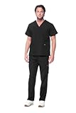 Dagacci Scrubs for Men Set - V-Neck Scrub Top and Cargo Pants - 8 Pockets Men Scrubs Set