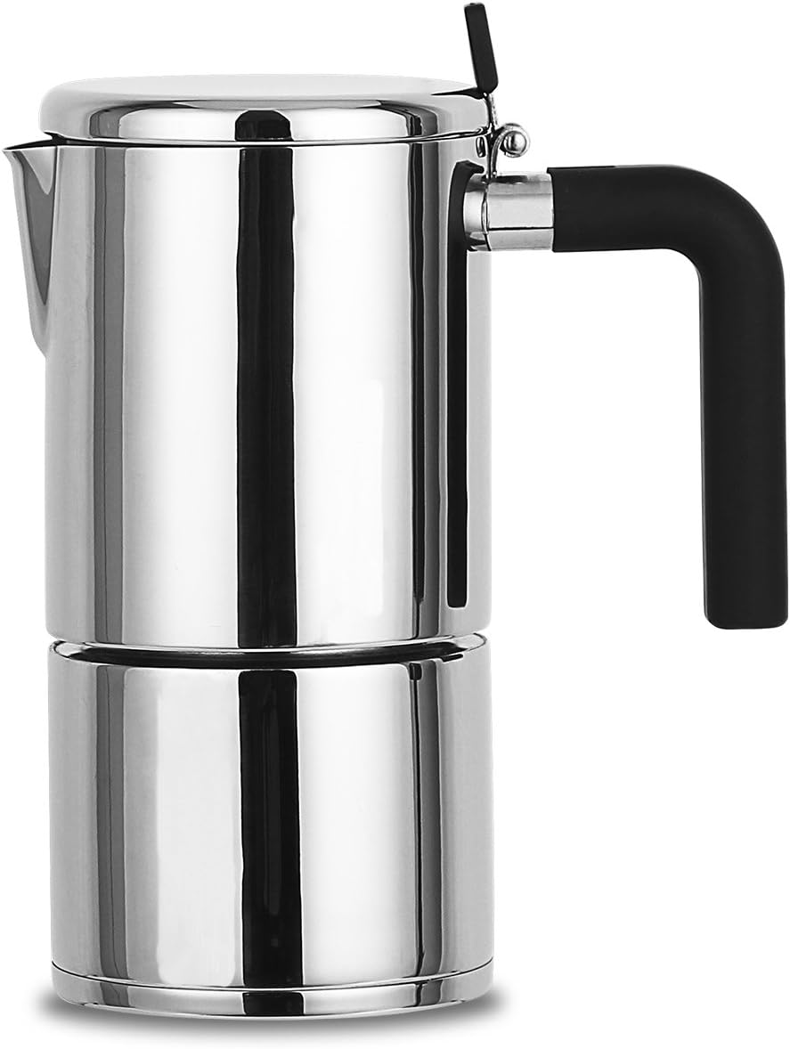 Stovetop Espresso Maker Stainless Steel 4 Cup XIHAO Silver Italian Moka Coffee Pot