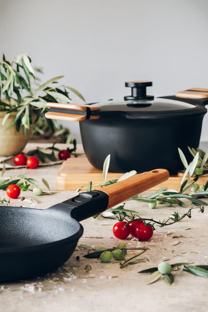 BRA Market | Cacerola alta 20 cm, Aluminio Fundido con Antiadherente, sin PFOA, Apta para todo tipo de cocinas incluida Inducción