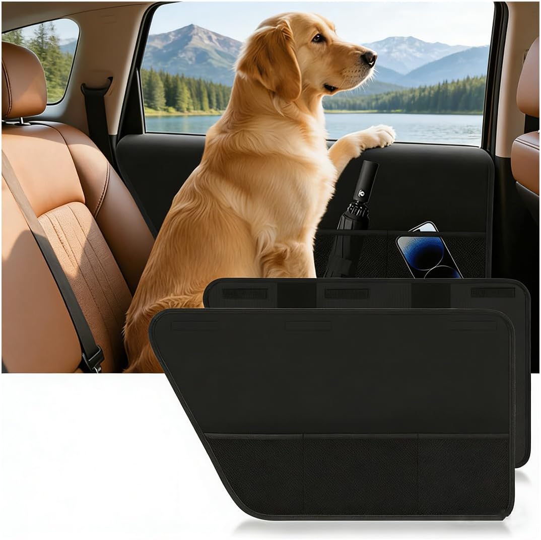 2 Pcs Dog Car Door Protector for Volkswagen VW Tiguan III 2024 2025 2026 Waterproof Pet Vehicle Door Covers Protects Car Doors from Dog Scratches