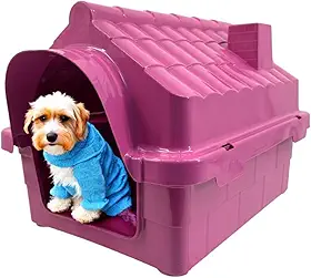 Casinha Pet N1 Casa para Cachorro Gato Conforto e Segurança (Rosa, N1)