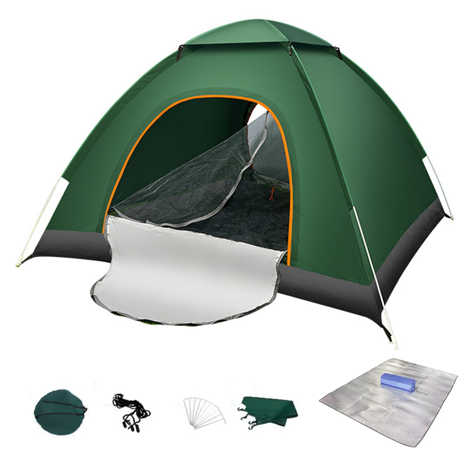Tienda de Campaña Emergente Automática Instantánea, Tienda de Campaña de Playa para 3-4 Personas, Protección UV Impermeable 50+ Protección Solar, Tienda de Campaña Portátil Extraligera