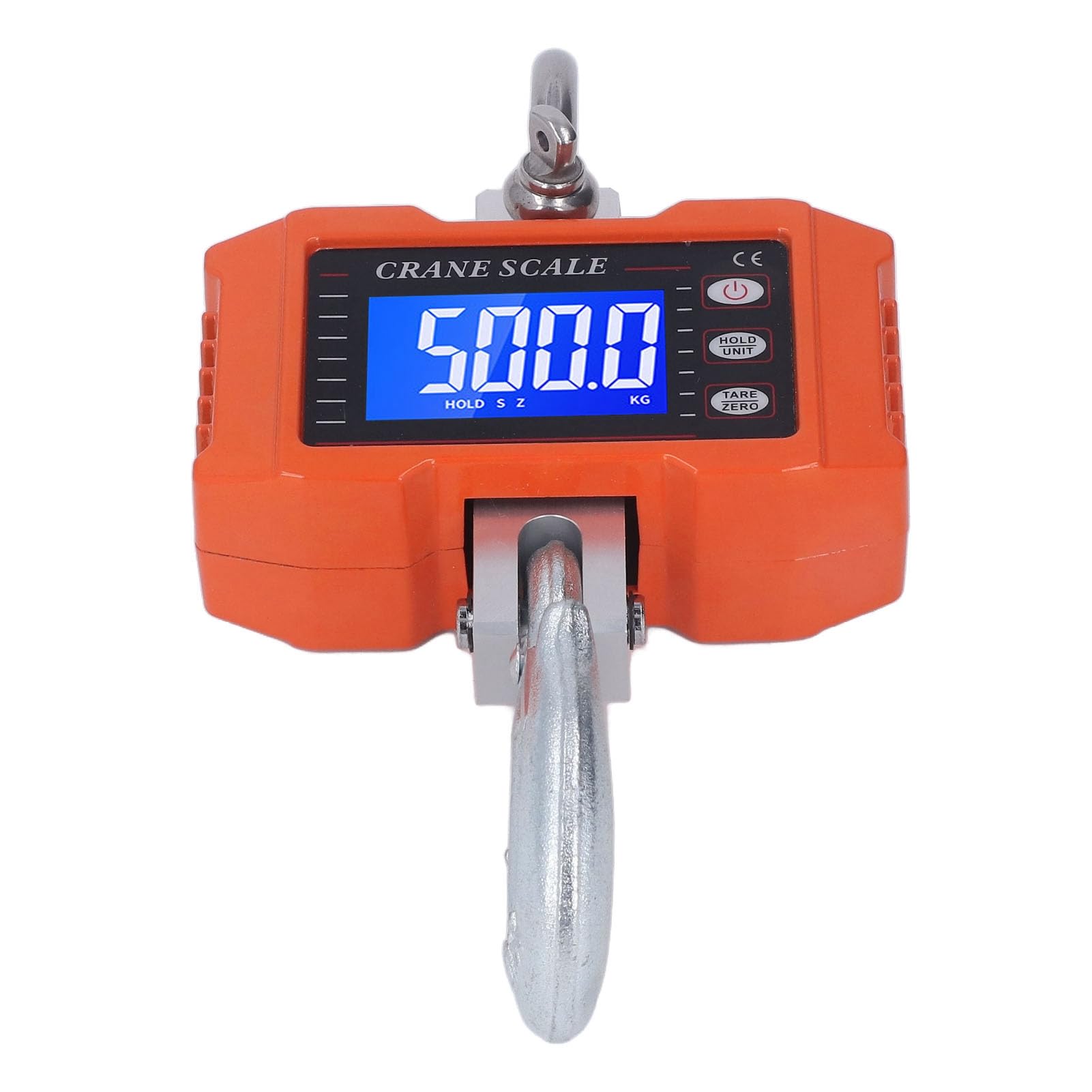 Báscula colgante digital de 1000 kg con control remoto, báscula de grúa industrial resistente con pantalla LCD para almacén, camión, pesca, gancho de acero inoxidable, color
