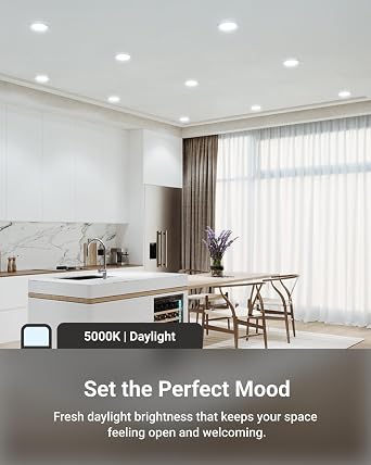 Sunco 24 Pack 4 Inch Canless LED Recessed Light, 10W, 5000K Daylight