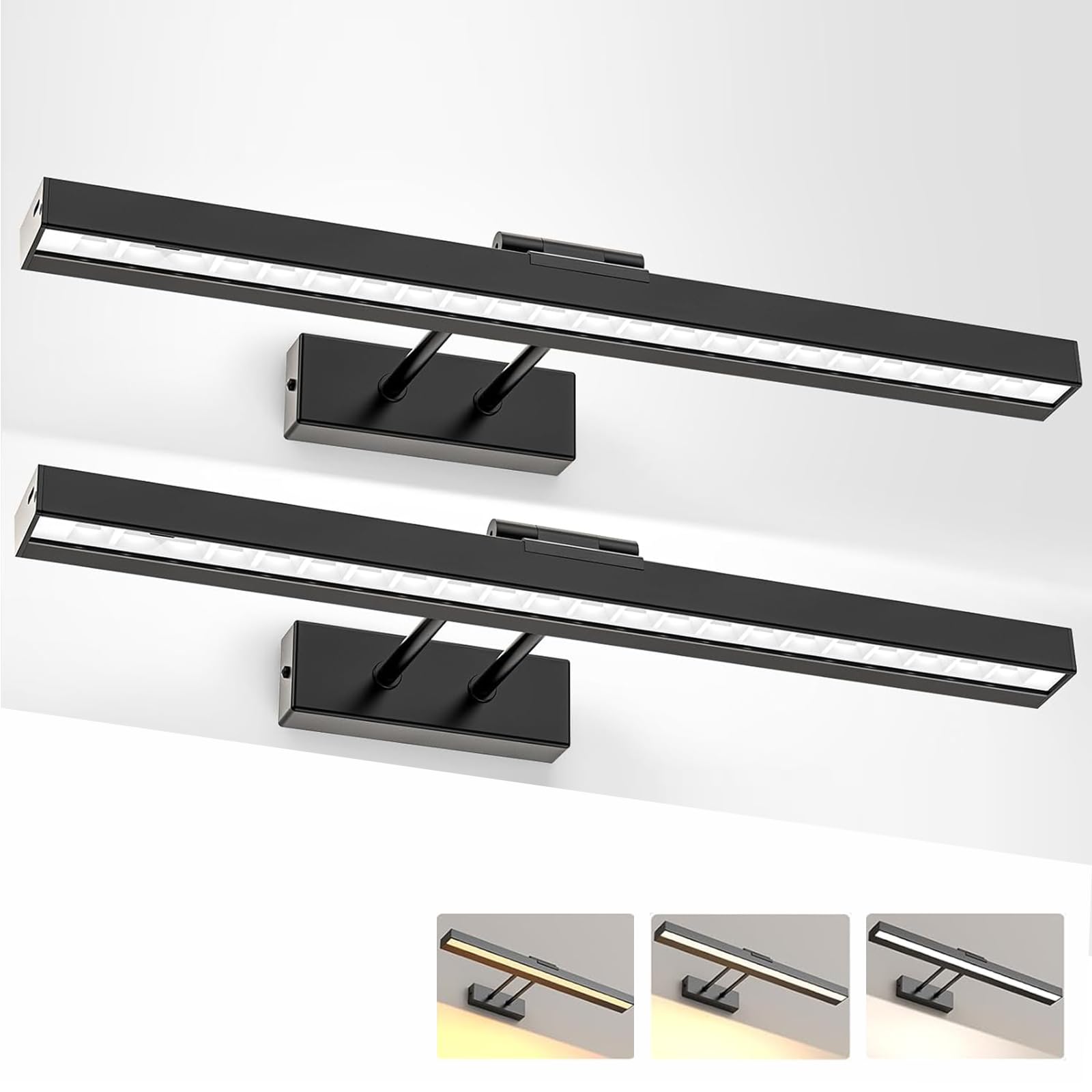 LABOREDUCER Iluminación de imagen inalámbrica, lámpara de imágenes inalámbrica con batería, iluminación de dardos, iluminación de dardos, lámpara de pared LED con 3 temperaturas de color, mando a