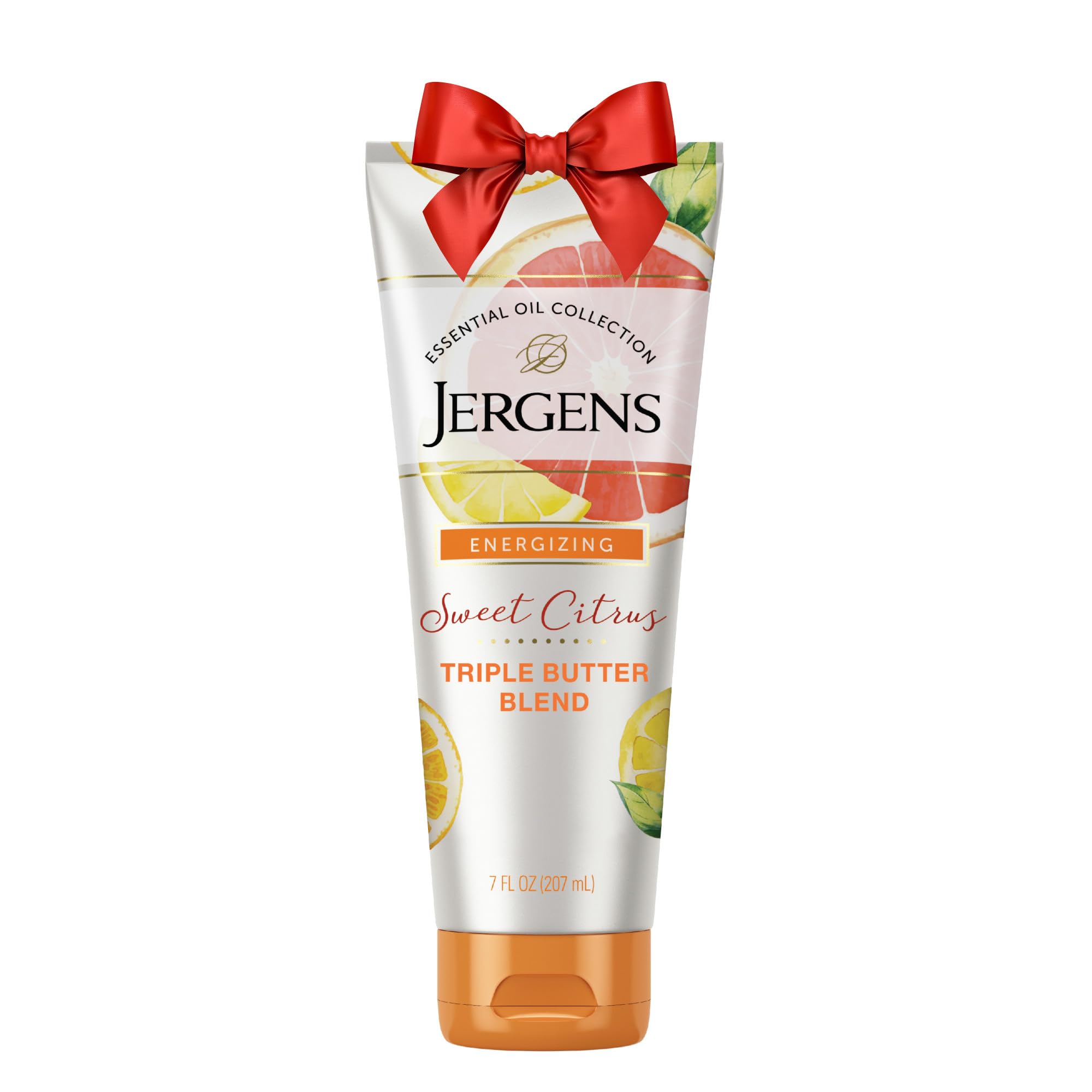 JergensSweet Citrus Body Butter Body and Hand Lotion, Moisturizer, 7 Ounce Lotion with Essential Oil for Indulgent Moisturization