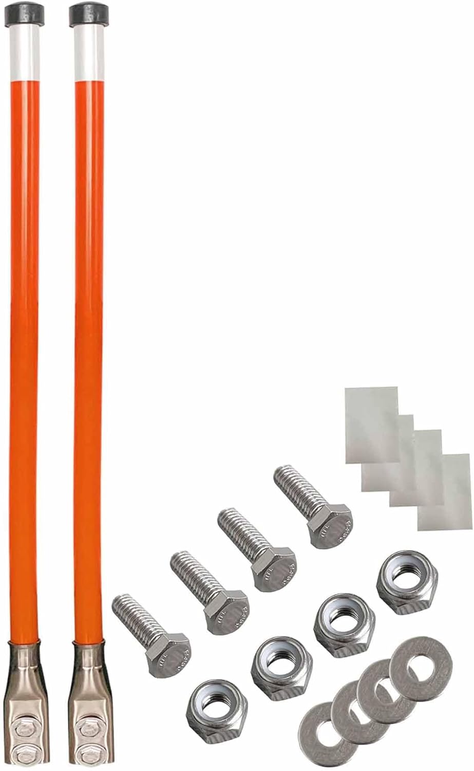 36'' Snow Plow Blade Markers Guides Kit 3/4'' Built-in Steel Wire 304 Stainless Steel Joint Lengthen High Visibility Never Break Never Rust Fit for Boss Western Snowplows