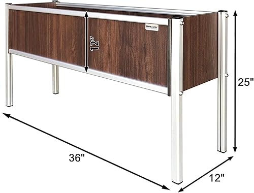 Miniatura 41 de Foreman Cama de jardín elevada con patas, caja de jardín al aire libre, maceta para exteriores, 36 pulgadas de largo x 12 pulgadas de ancho x 25