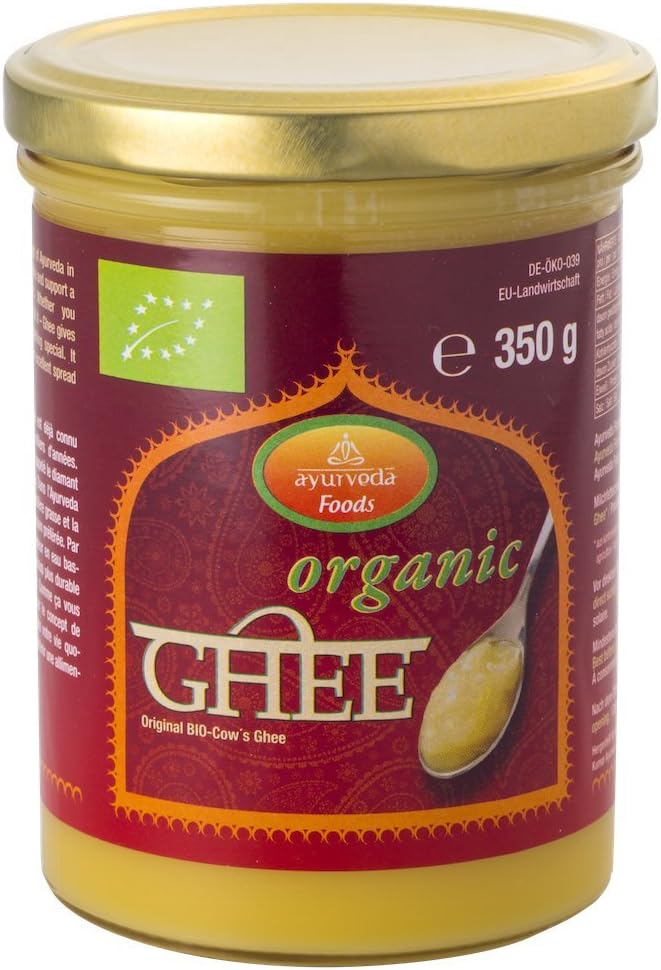 Ayurveda Foods - Organic Premium Bio Ghee 350g, Contains Vitamins A, D, E & K, Ghee Made of Grass fed Cows
