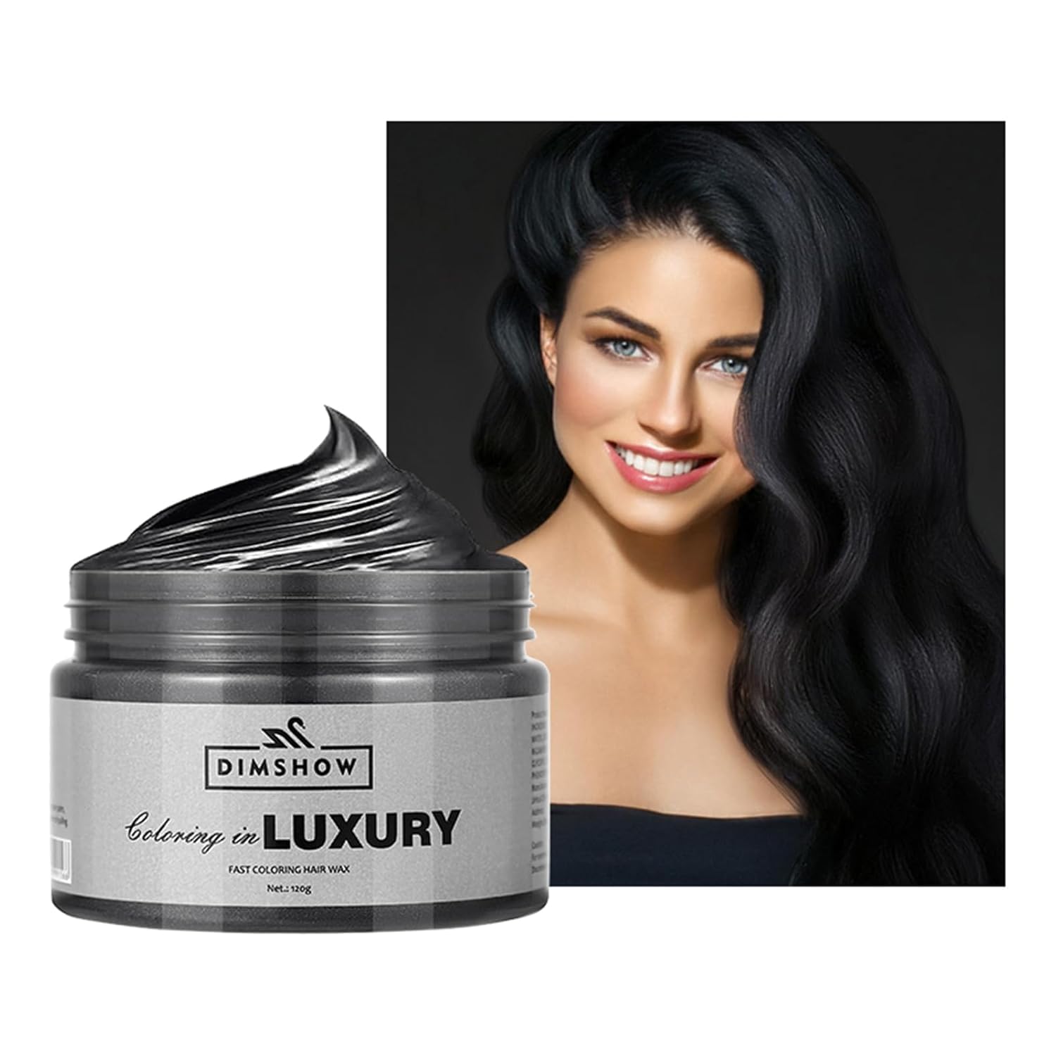 Temporary Hair Wax Color Silken Black Washable Instant Hairstyle