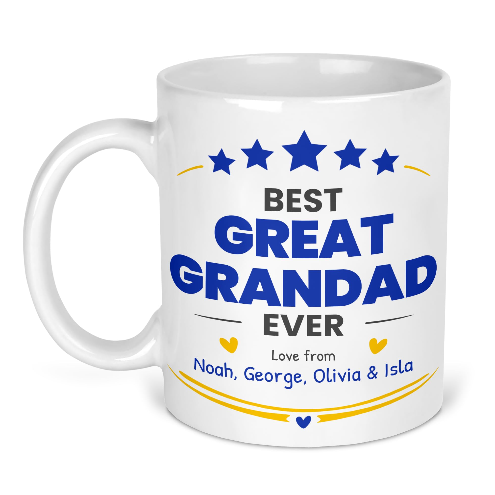 Chicken Craft Personalised Best Great Grandad Ever Mug - Add Your Names, Gift on Fathers Day or Birthday โ image 1