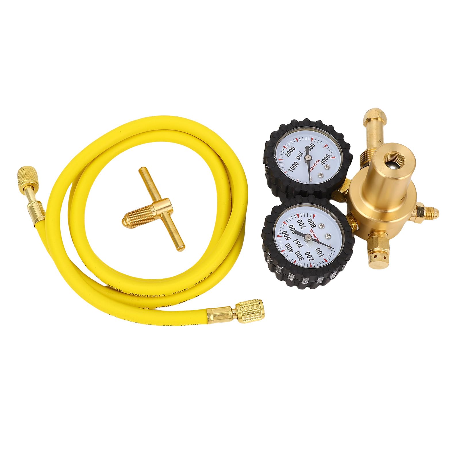 Zestaw Regulatora Azotu 0-800 Psi z Wężem Mosiężnym 60 Cali