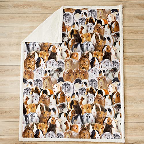 Image of Feelyou Kids Guinea Pig Fleece Blanket 50 inchx60 inch Boys Girls Gift