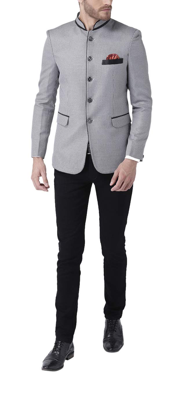 hangup Regular Blazer for Men, Color Multi, Size 36 (F6_5B_Blazer)