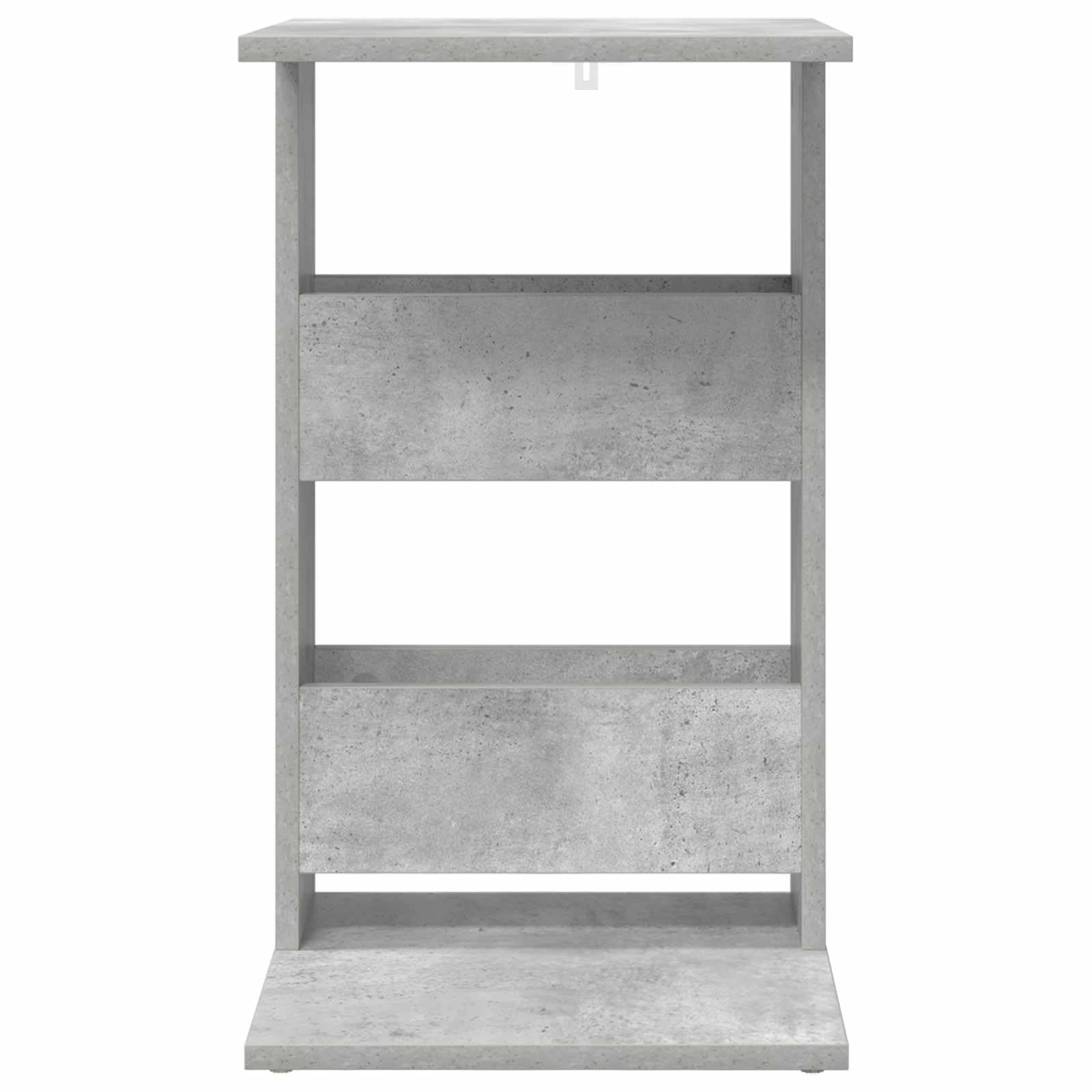 Tavolino in cemento grigio, 40 x 35 x 60,5 cm, in legno