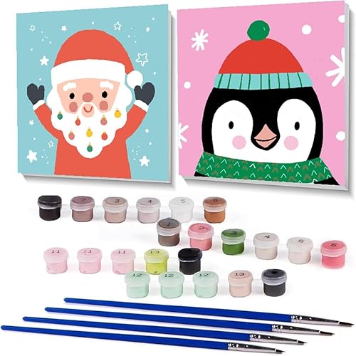 Miniatura 9 de Paquete de 6 pinturas de cóctel retro por números para adultos principiantes, vintage fácil de pintar por números sobre lienzo, kit de pintura al