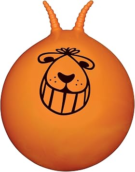 Space Hopper Ball - Retro Orange Bouncing Ride-on Ball colors may vary