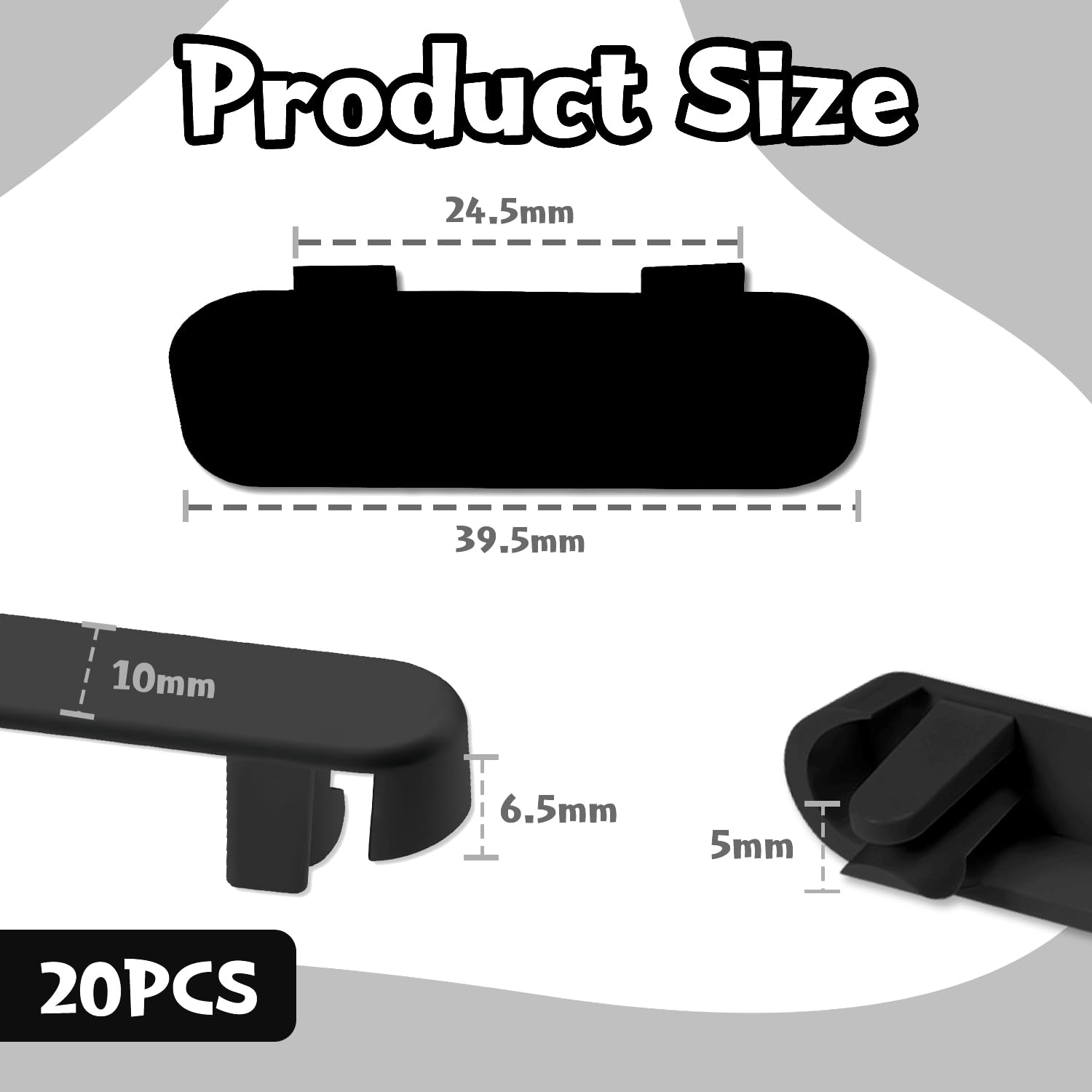 Weep Hole Covers - 20 PcCS PVC Window Drainage Caps for Upvc Windows - Window Sill Vent Covers Replacement - Black - Image 3