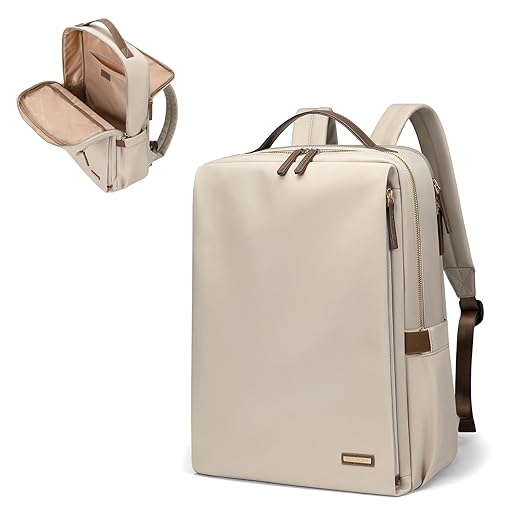 GOLF SUPAGS Mochila elegante para laptop feminina, trabalho, faculdade, viagem, casual, para notebook de 15,6 polegadas, Damasco, 14-Inch, Mochilas Daypack