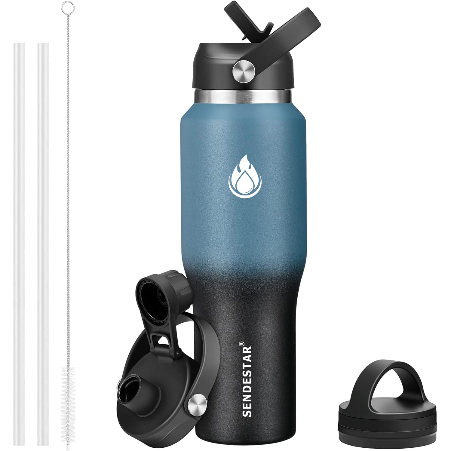 SENDESTAR 40oz Stainless Steel Water Bottle