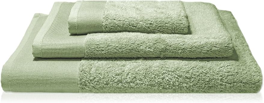 100% Bamboo Viscose Towel Set 3Piece Green