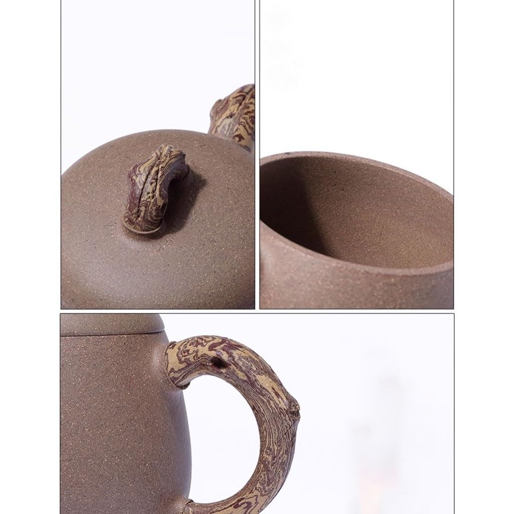 Taza de Té Taza de Arcilla Morada con Tapa, Taza con Tapa de Gran Capacidad, Tazas de Arcilla for Beber, Juego de té de Kung fu Hecho a Mano Difusor de Té