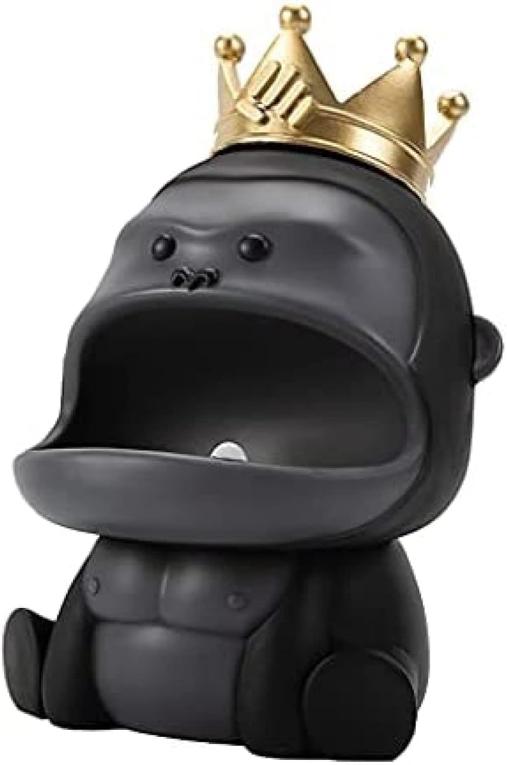 Cuenco para llaves de entrada con figura de mono y bandeja decorativa