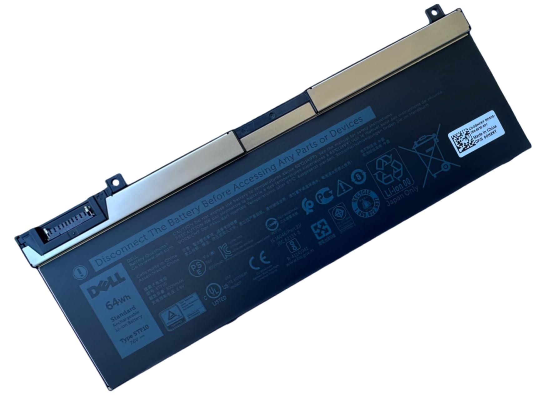 DELL 5TF10 7.6V 64Wh 4 Cell Lithum ion Rechargeable Battery For Dell Precision 7530,7540, 7730 ,7740, P34E P34E001 P34E002 P74F P74F001 P74F002 Series