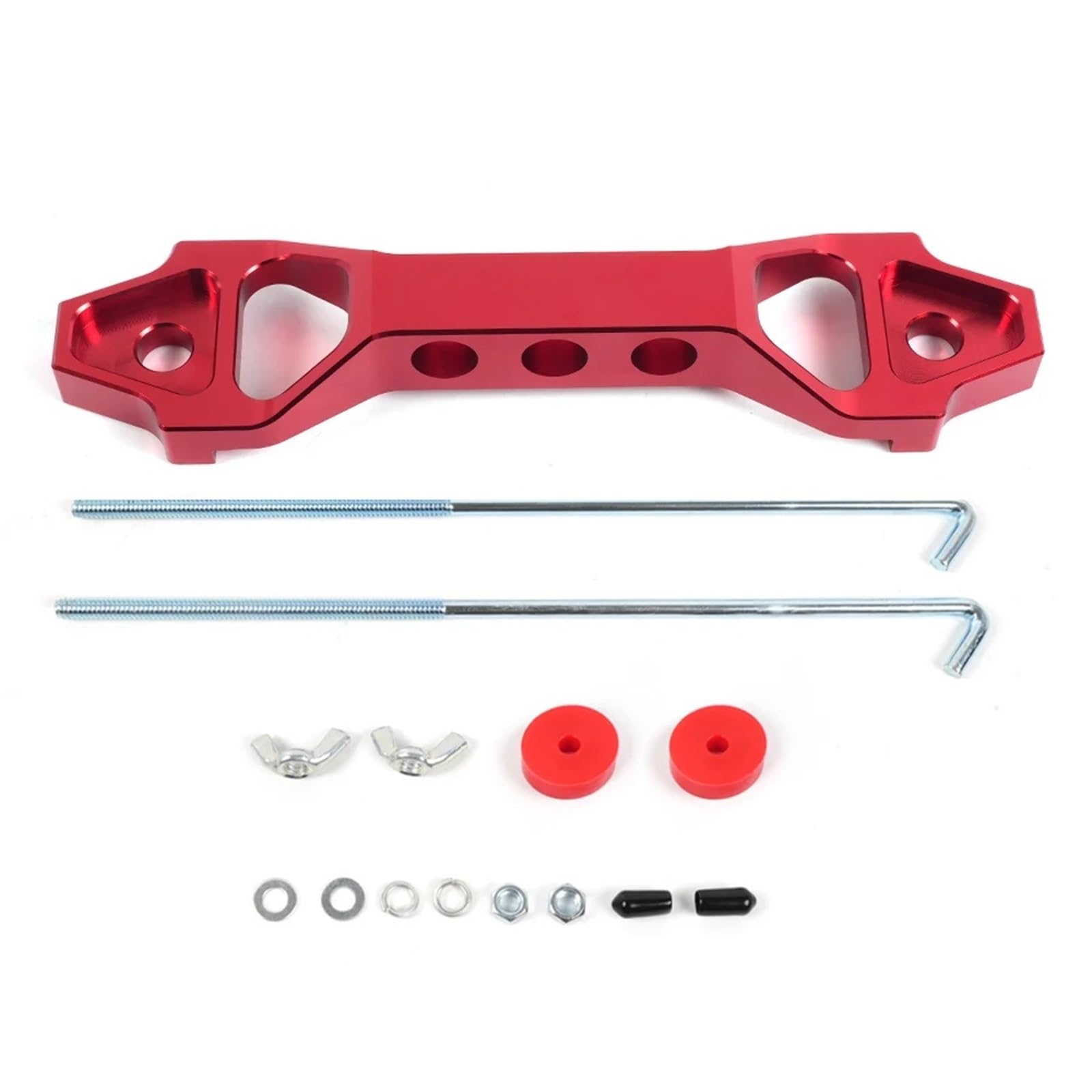 Maoyuruk Long Red Engine Subframe Mounting Fit For Aluminum Alloy Battery Clip Car Fixing Bracket Ek Eg 2025 A Set 190Mm Kfy