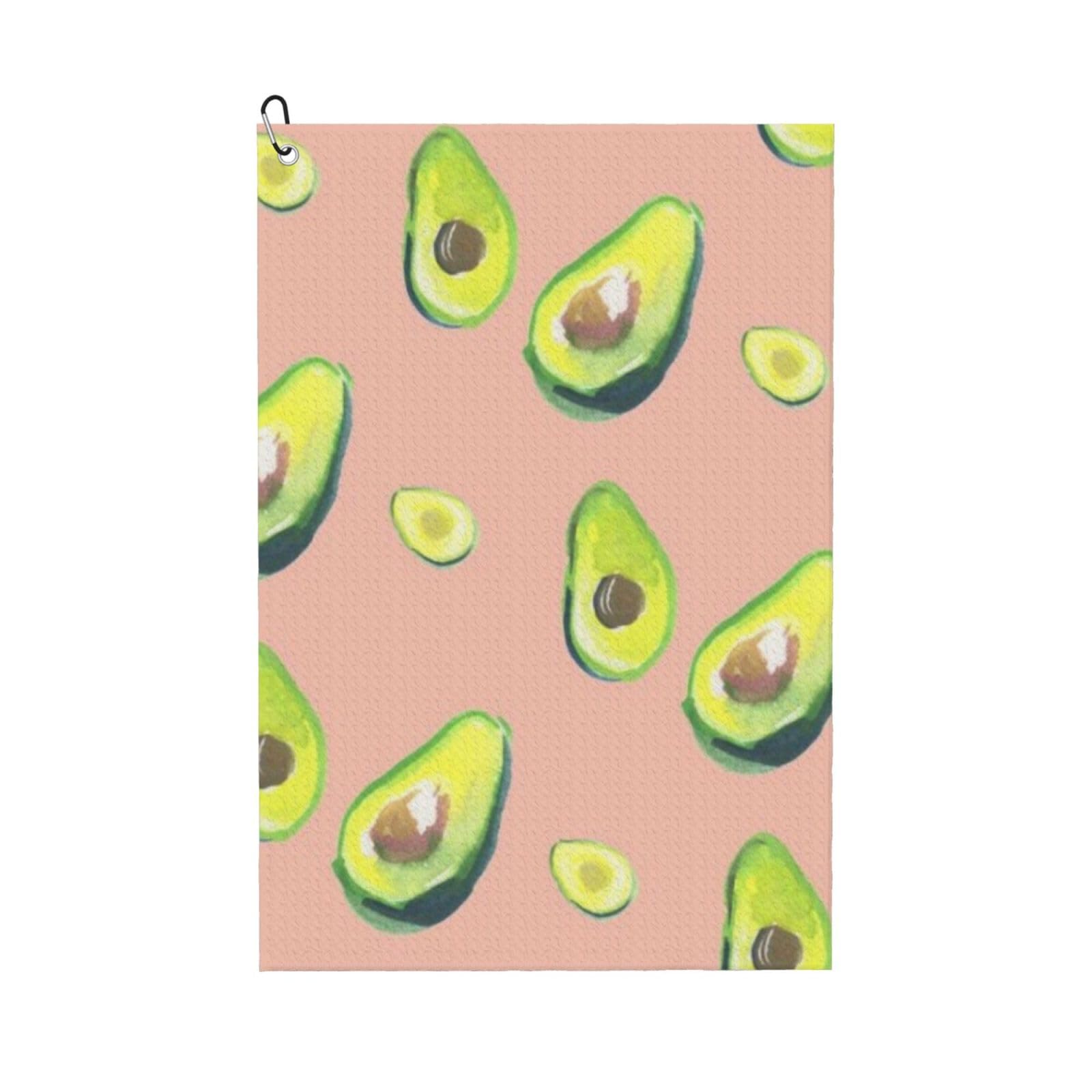Hnnkloy Avocado, 16x24 in Portable Waffle Golf Towels with Carabiner Clip for Golf Bag