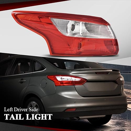 Miniatura 3 de Lámpara de luz trasera sin bombillas exterior izquierda del lado del conductor compatible con Ford Focus 4 puertas Sedan 2012-2014