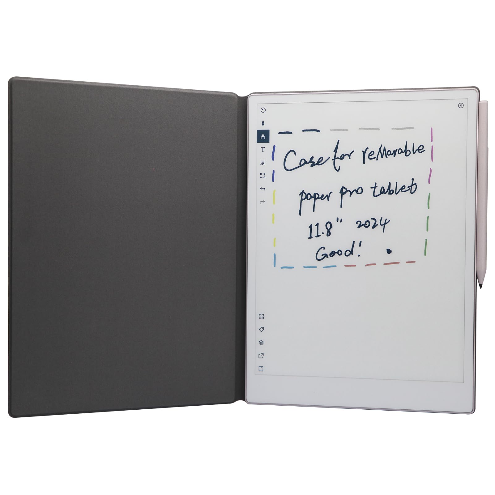 ZhaoCo Hülle Echtes Leder für Remarkable Paper Pro Tablet 11.8" 2024, Schlanke Magnetische Schutzhülle Buch Folio Cover - Gerben