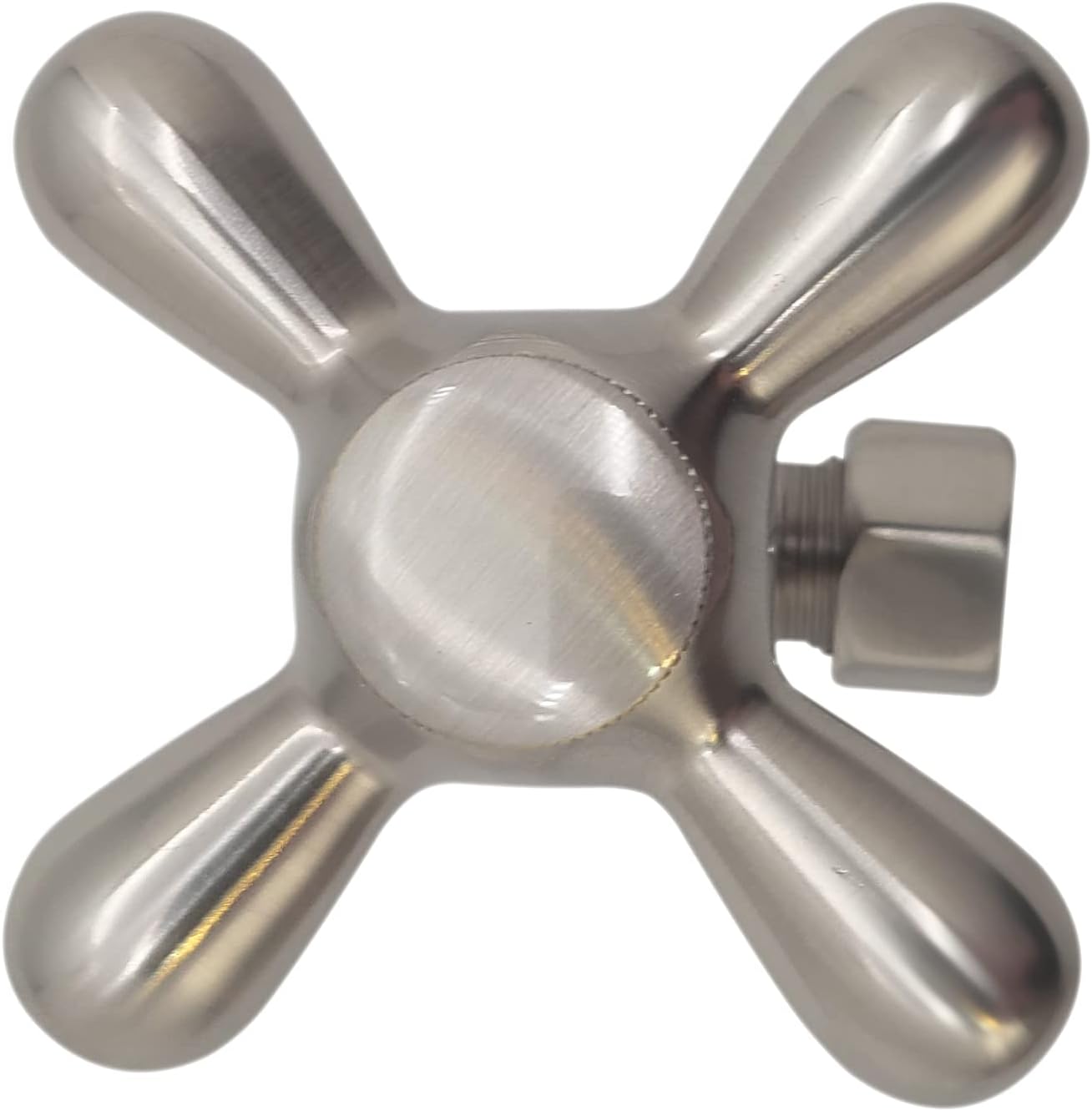 Westbrass Corrugated Supply Kit with Cross Handle, 5/8" OD x 3/8" OD x 20", Satin Nickel, D105K20X-07