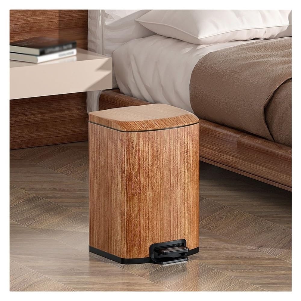 Bidoni della spazzatura, Pattumiera a pedale stile vintage for uso domestico in acciaio inossidabile con coperchio, secchio interno rimovibile,per spazi interni