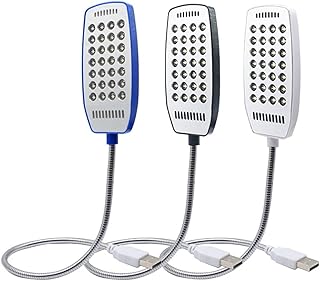 NOGRAX Small Black Table lamp No Flicker Desk Lamp Book Reading Light Flexible Night Light for Laptop Notebook Computer Eyesight Protection Light Lamps