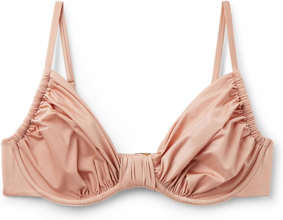 CALZEDONIA Woman's Balconette Swimsuit Top Shiny Satin