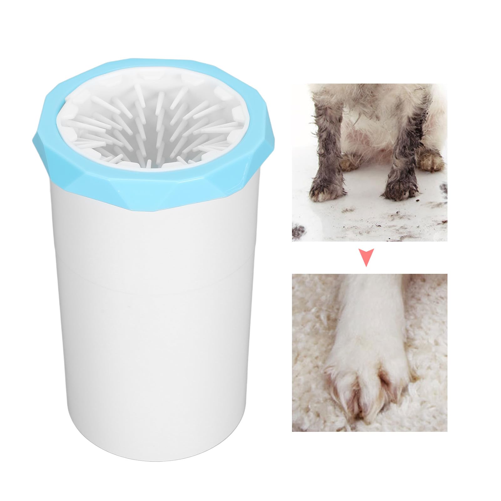 Pulisci Zampe Automatico Per Cani – Setole In Silicone, Ricaricabile, Con Doppia Modalità Di Rotazione, Ideale Per Cani Di Taglia Grande – Bianco E Nero