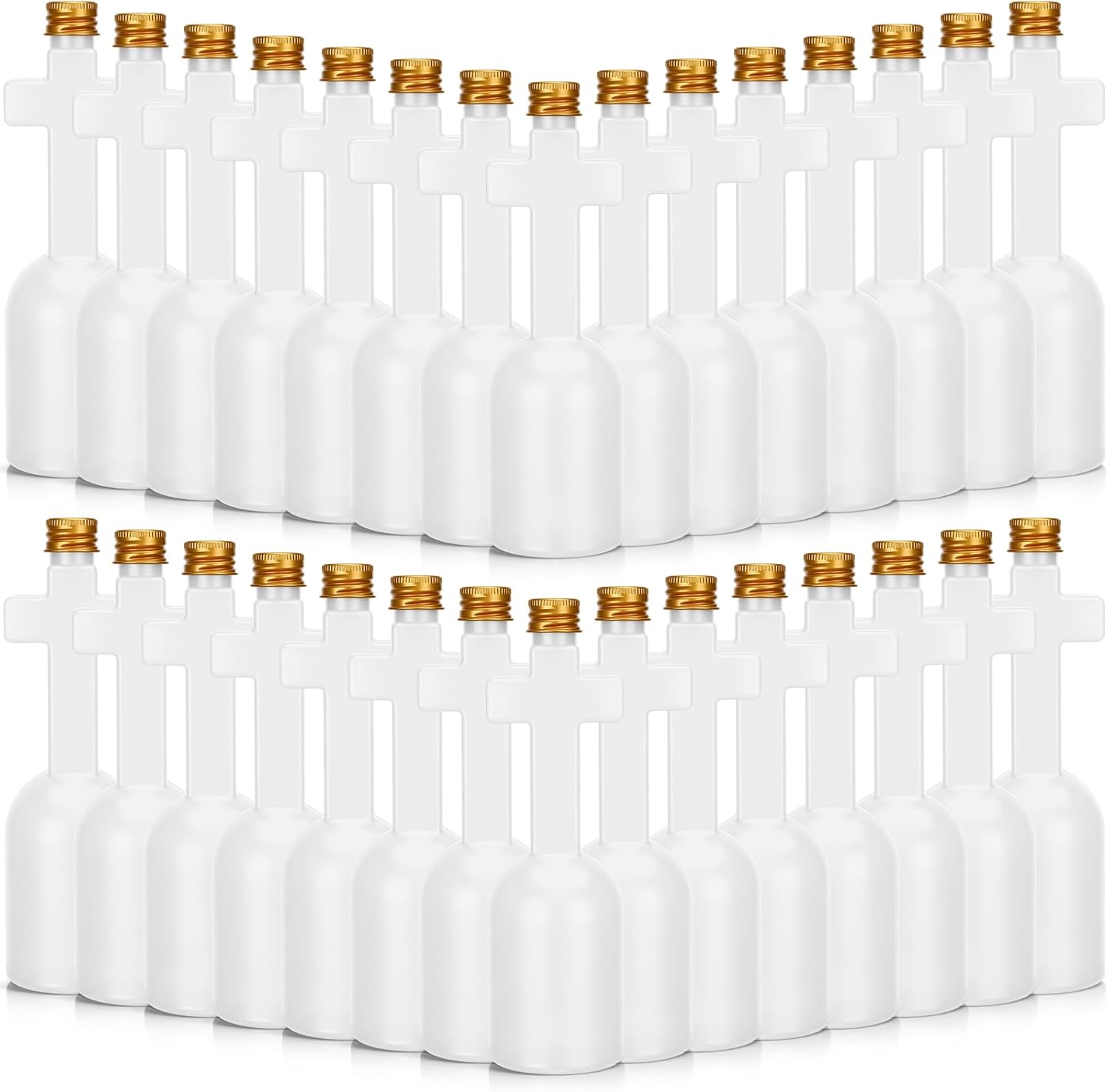 30 Pack 3.4oz/100ML Holy Water Bottle Catholic Bulk, Empty Plastic Easter Catholic Blessed Holy Water Containers with Gold Lid Agua Bendita Baptism Favors for Guest First Communion Church