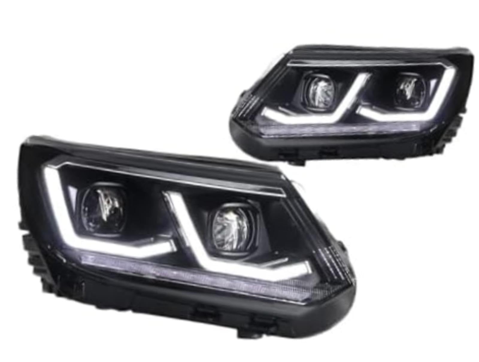 Dla Vw, dla Tiguan 2013-2016 reflektory samochodowe soczewki projektora Drl anioł dla oko lampa czołowa sygnał Auto lampy przednie reflektor włącz światło Wskaźnik (Right Hand Drive)