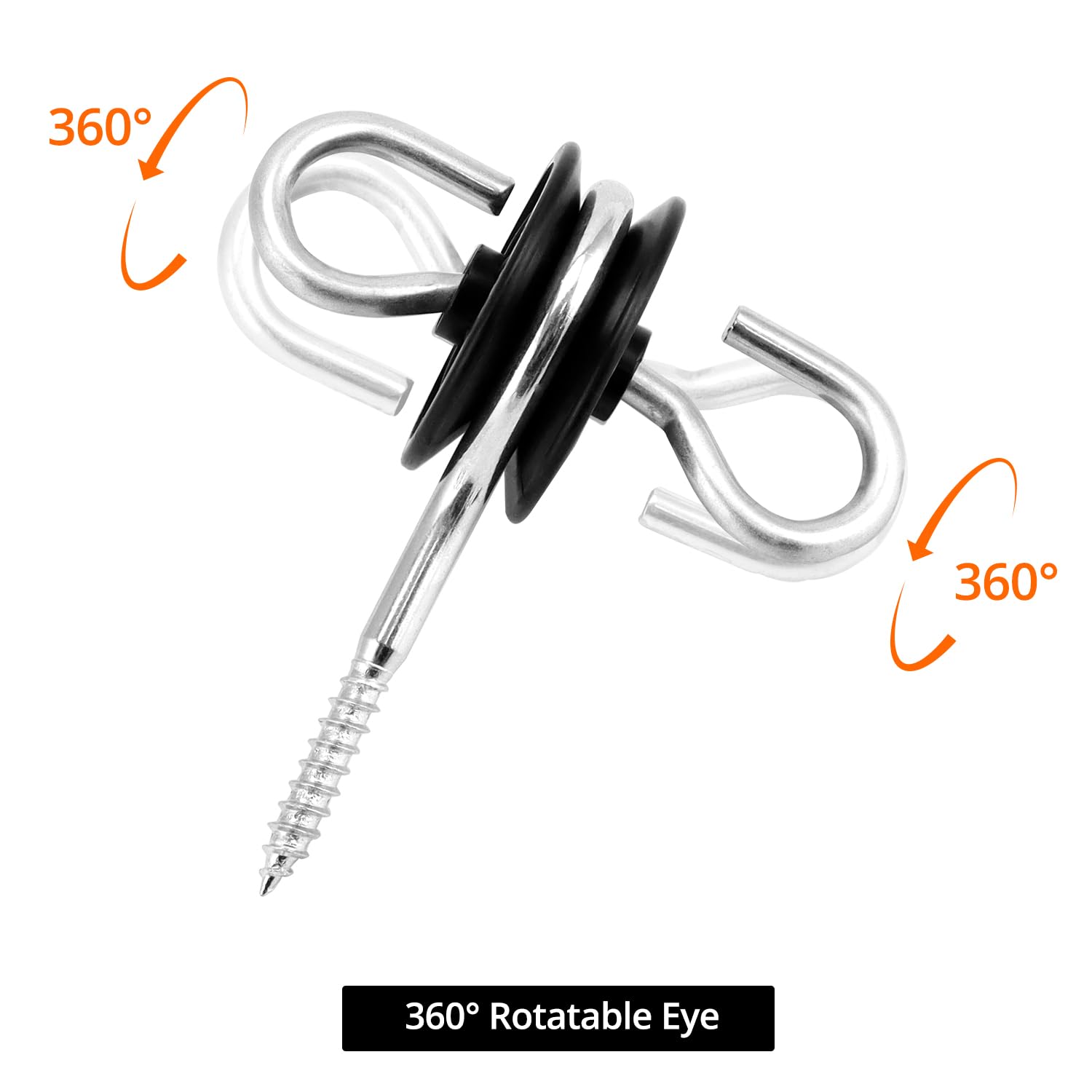 QWORK® 20 Stück Ringisolatoren Doppelhaken für Elektrische Zäune, Doppelhaken Torgriffisolatoren, Weidezaun Ringisolatoren, für Seile, Drähte und Litzen.