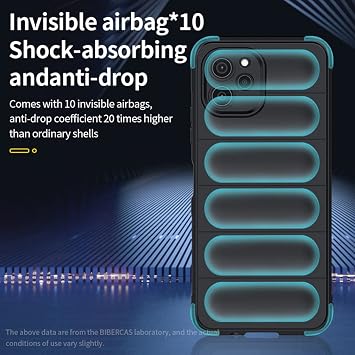 SEAHAI Case for Huawei nova Y61, Sturdy Shockproof Case Soft Silicone Airbag Design Rubber Cover Heavy Duty Protection Ultra Thin Cover - Red